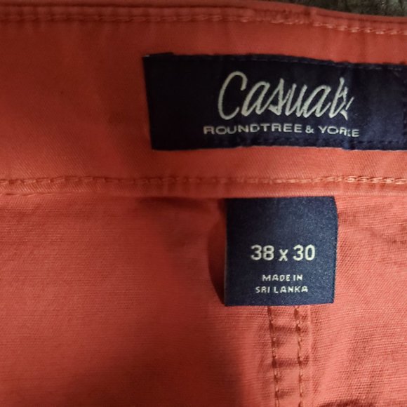 NWT Roundtree & Yorke Casuals 38x30 (Meas 37x30 11" Rise) Pinkish Pants A16 - Picture 3 of 4